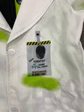 Girls' Scientist Costume Set: 1 white printed coat, 1 sleeveless dress and 1 pair of glasses. Digital prints on coat and dress, soft comfy fabric. Girls outfit for Halloween and all carnival parties.