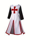 Teen Boys Crusader Knight Tunic Costume for Halloween Carnival Performance