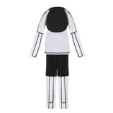 4pcs Boy Set: 1 White Print Top + 1 Pair of Contrasting Pants + 1 Black Backpack + 1 Pattern Mask, Boy Set, Halloween Holiday Party, Stage Performance