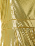 Kids Shiny Metallic Gold Spaghetti Strap Jumpsuit Costume