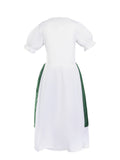 Girls Traditional Alpine Milkmaid 2-Piece Costume Set with Dress and Headscarf