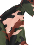 Teen Girls Camo Army Costume Set with Dress and Hat