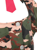 Girls Camo Military Mini Dress Costume Set