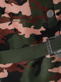 Teen Girls Camo Army Costume Set with Dress and Hat