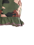 Girls Camo Military Mini Dress Costume Set