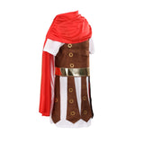 Boys' Samurai Outfit: 1pc Boys' Print Kimono + 1 Solid Color Cape, Roman Style Print Pattern, Boys' Halloween and Various Carnival Party Costume, Stage Performance and Masquerade Costume