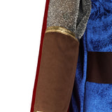 Boys' King Outfit Set: 1 Print Top + 1 Solid Color Pants + 1 Contrast Hooded Cape + 1 Crown + 1 Pair of Arm Guards + 1 Scepter, Boys' Multi-Piece King Outfit Set, Halloween And Various Carnival Attire, Stage Performance Attire