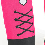 Girls 4Pcs Costume Set: Pink Long Sleeve Top, Skirt, Socks & Boots for Party