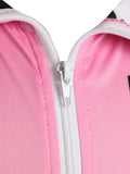 Girls Pink Race Car Driver 2-Piece Checkerboard Costume Set