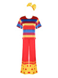 Kids Colorful Clown 3-Piece Costume Set