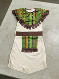 Girls Native American Style Tribal Print Fringed Costume Dress