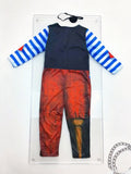 Boys Pirate Costume Set with Printed Jumpsuit & Eye Patch for Halloween Carnival