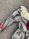 Girls Grey Clown Costume Set for Halloween & Carnival Party