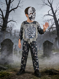 Kids Skeleton Ghost Halloween Costume Set