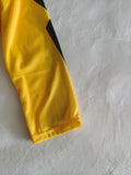 A Yellow 1pc Jumpsuit with a Stand-up Collar. Features a Printed Lightning Bolt on the Front Chest, Vibrant Colors, and a Soft, Comfortable Fabric. Simple and Stylish Design. Boys' Costume Set, Suitable for Halloween and Various Carnival Festivals