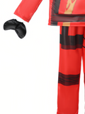 Kids Red Ninjago Kai Costume Set with Mask and Gloves