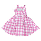 Girls Pink Plaid Cami Dress for Halloween Carnival Party