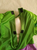 Boys Padded Green Hulk Jumpsuit with Sticker Mask for Halloween