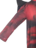Boys devil themed jumpsuit costume matched with detachable horn decorations. Muscle printed long sleeve one-piece outfit, spooky styling, perfect for Halloween parties and scary role-play.