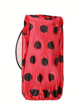 This girls' costume set includes a red ladybug printed dress, a pair of leg warmers, a pair of black tulle wings and a headband with antennae. Ideal for Halloween, holiday parties, animal themed dress-up and stage performances.