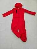 Teen Red Jumpsuit Clown Costume for Halloween Party & Stage Show