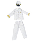 Boys Navy Style Outfit Classic white design, neat cut, perfect for various performances.