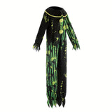 Boys Clown Printed Jumpsuit with Mask for Holiday Cosplay