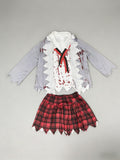 Kids Zombie School Girl Halloween Costume Set