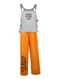 Orange Prison Inmate 3-Piece Costume Set