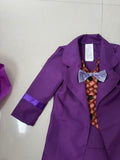 Kids Willy Wonka Chocolate Factory Costume Set with Top Hat
