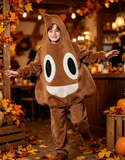 Kids Poop Emoji Costume for Halloween Party & Cosplay