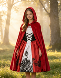Kids Little Red Riding Hood Costume Set with Cape