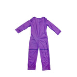 Boys Purple Knight Jumpsuit Fake two-piece digital print, ideal for festival dress-up and performances.