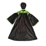 Boys Alien Costume Set, Black Robe with Mask for Halloween & Party