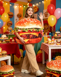 Kids Hamburger Costume for Halloween & Food Themed Party