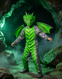Kids Green Dragon Themed Costume Set