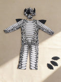 Boys Black Dinosaur Costume Set with Headgear & Wings for Halloween