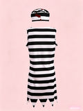 Girls Blood Stripe Prisoner Costume Dress Set