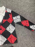Boys' stylish suit set features spliced blazer with half solid half plaid texture and solid trousers. Three-dimensional tailoring fits kids well, breathable, durable and wrinkle-resistant. Elegant kids formal outfit for formal events and daily wear.