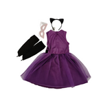 Girls Cat Costume Set with Cat Ears, Eye Mask & Wristbands for Halloween