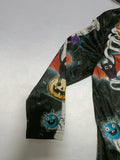 Boys Cartoon Skeleton Jumpsuit with Hood, Halloween Themed Outfit for Party & Cosplay