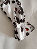 Girls Clown Costume Set, Printed Top & Black Tutu Skirt for Halloween & Carnival