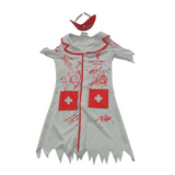 Girls Nurse Dress Set with Nurse Cap for Halloween Party