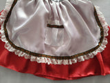 Girls Color Block Dress with Red Hooded Cape for Halloween & Party