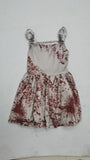 Girls Vampire Bride Costume Set Camisole Dress with Veil & Arm Sleeves for Halloween Christmas Carnival