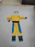 Boys Padded Jumpsuit Set Fake suspender & belt print, unique leg patterns, suitable for performances and parties.