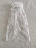 Girls Vampire Bride 2-Piece Set: Dress + Veil Lace splicing, irregular hem and unique prints. Ideal for festival themed shows.