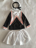 Girls Outfit Set: Top, White Pleated Skirt & Hat for Halloween & Parties
