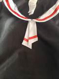 Girls Outfit Set: Top, White Pleated Skirt & Hat for Halloween & Parties