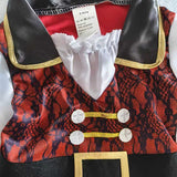 Girls Pirate 3-Piece Set: Dress + Belt + Headband Trimmed lapels & lace hem, ideal for festival dress-up.